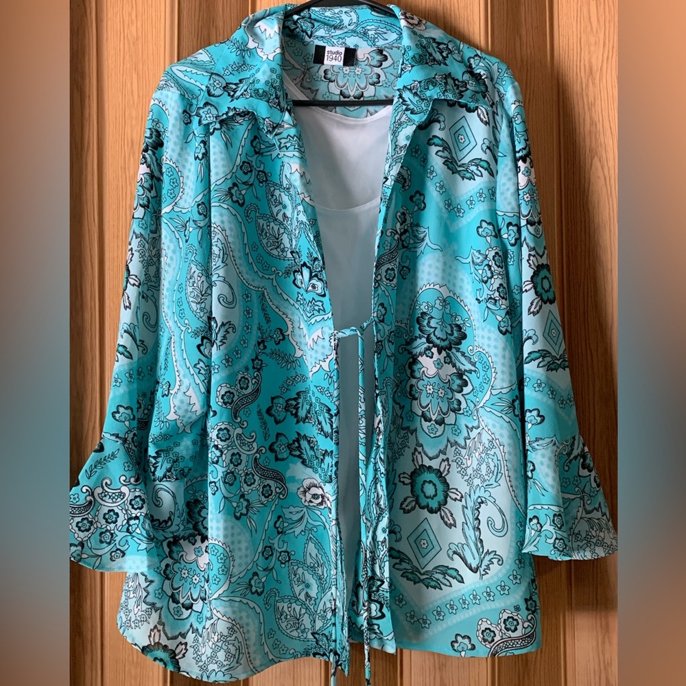 Studio 1940 blouse with built in tank